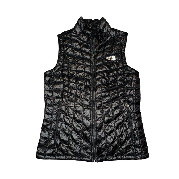 The North Face Vest Womens Small Black Jacket Thermoball Puffer Quilt Primaloft - Picture 1 of 11
